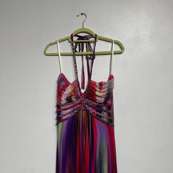 REVOLVE Sky Purple Jolima Braided Halter Maxi Dress Sz M - Picture 3 of 12